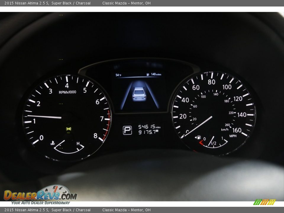 2015 Nissan Altima 2.5 S Super Black / Charcoal Photo #8