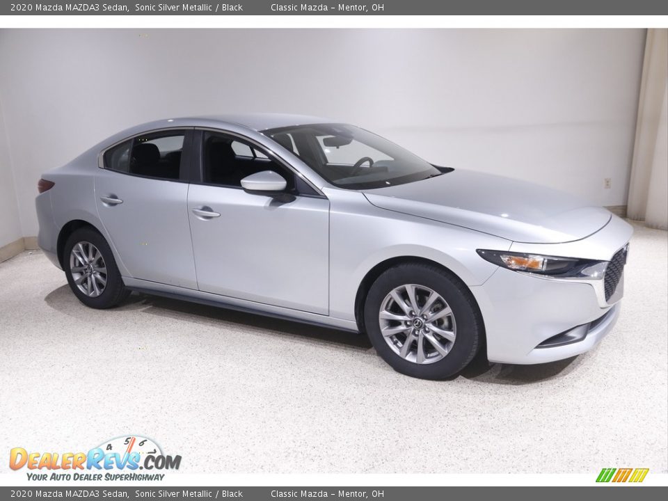 2020 Mazda MAZDA3 Sedan Sonic Silver Metallic / Black Photo #1