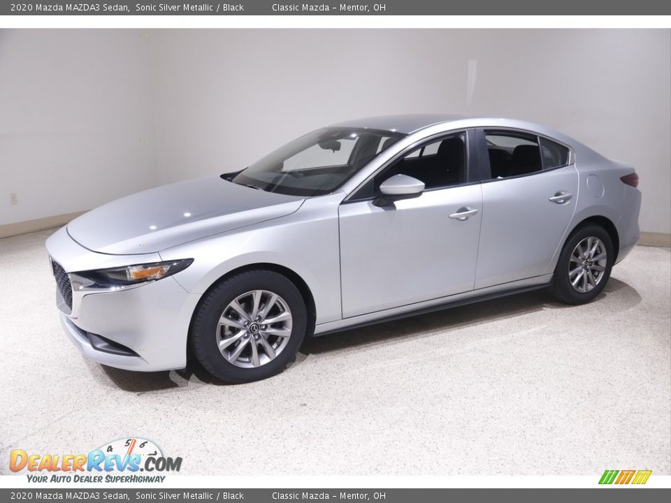 2020 Mazda MAZDA3 Sedan Sonic Silver Metallic / Black Photo #3