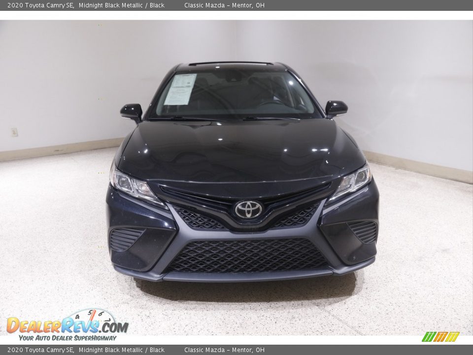 2020 Toyota Camry SE Midnight Black Metallic / Black Photo #2