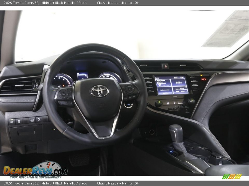 2020 Toyota Camry SE Midnight Black Metallic / Black Photo #6