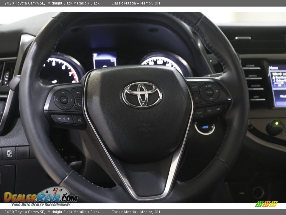 2020 Toyota Camry SE Midnight Black Metallic / Black Photo #7
