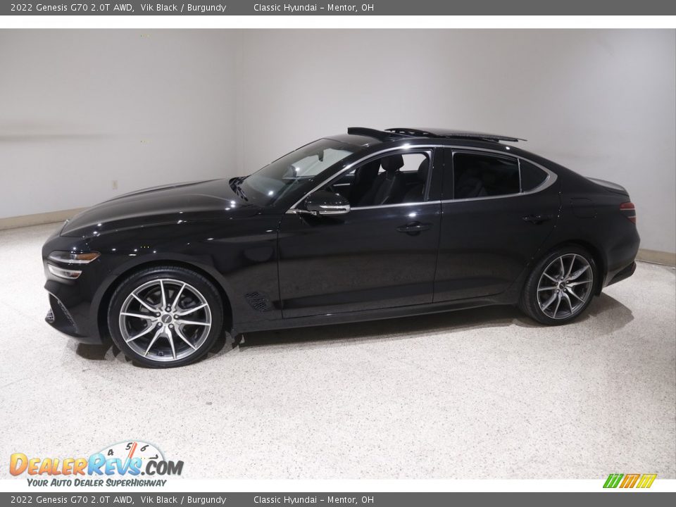 2022 Genesis G70 2.0T AWD Vik Black / Burgundy Photo #3