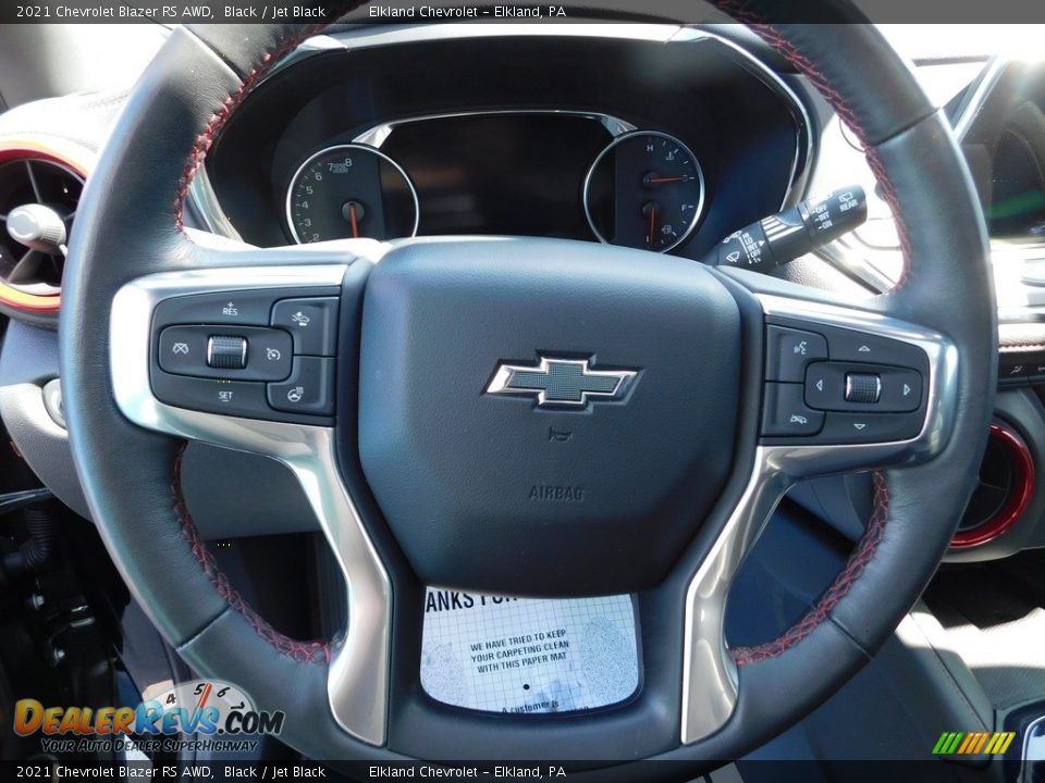 2021 Chevrolet Blazer RS AWD Black / Jet Black Photo #22