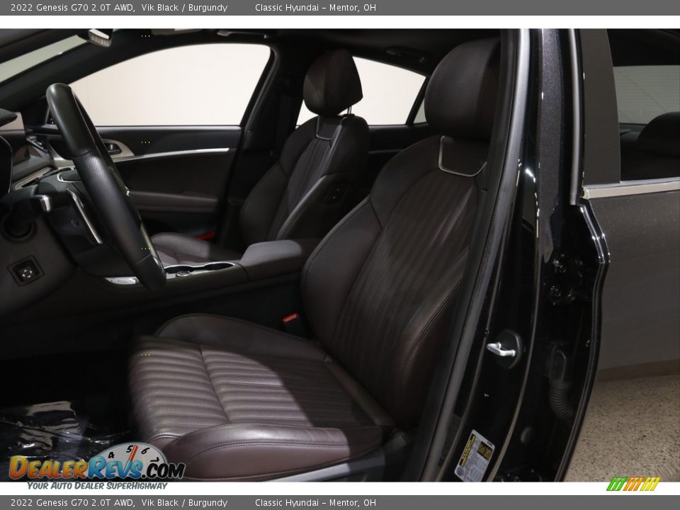 Front Seat of 2022 Genesis G70 2.0T AWD Photo #5