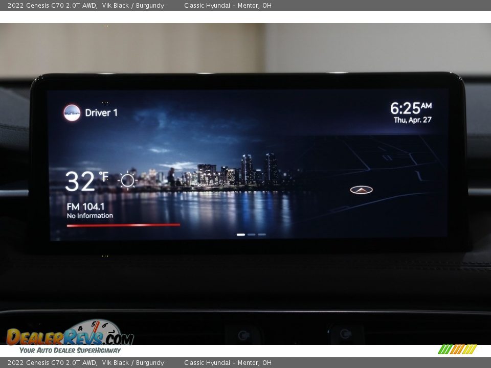 2022 Genesis G70 2.0T AWD Vik Black / Burgundy Photo #9