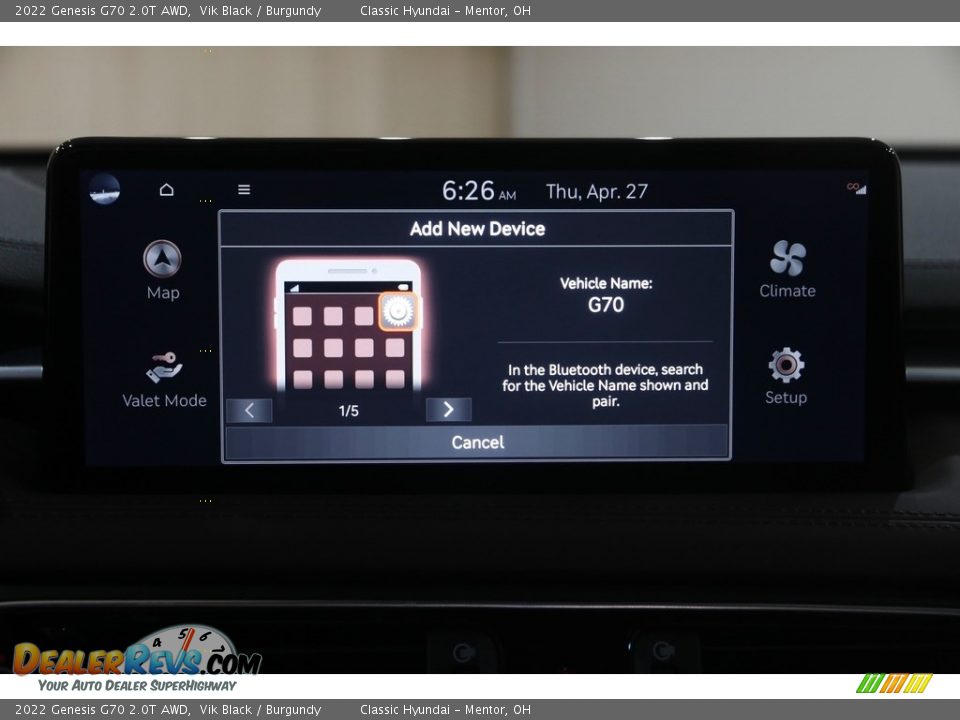 2022 Genesis G70 2.0T AWD Vik Black / Burgundy Photo #12
