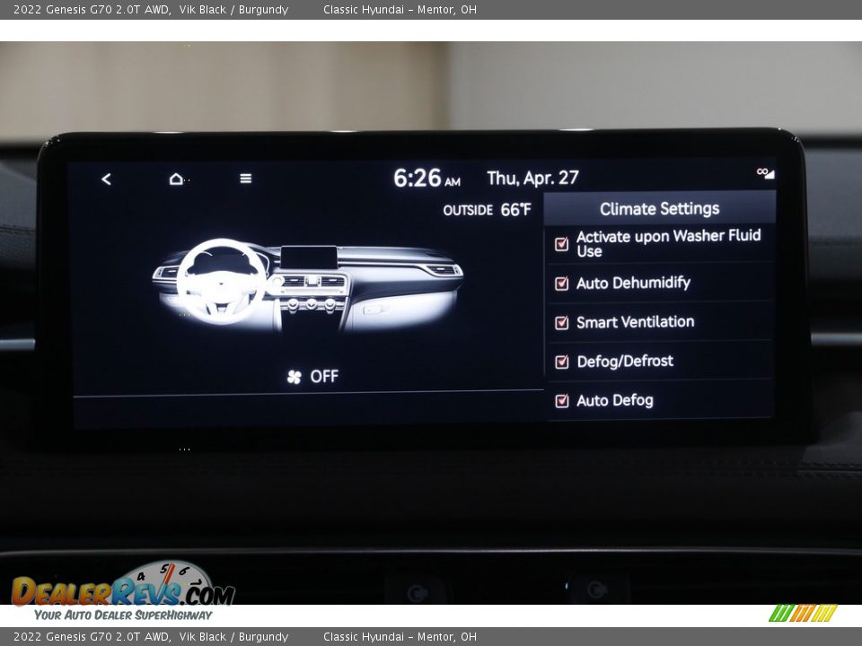 2022 Genesis G70 2.0T AWD Vik Black / Burgundy Photo #13
