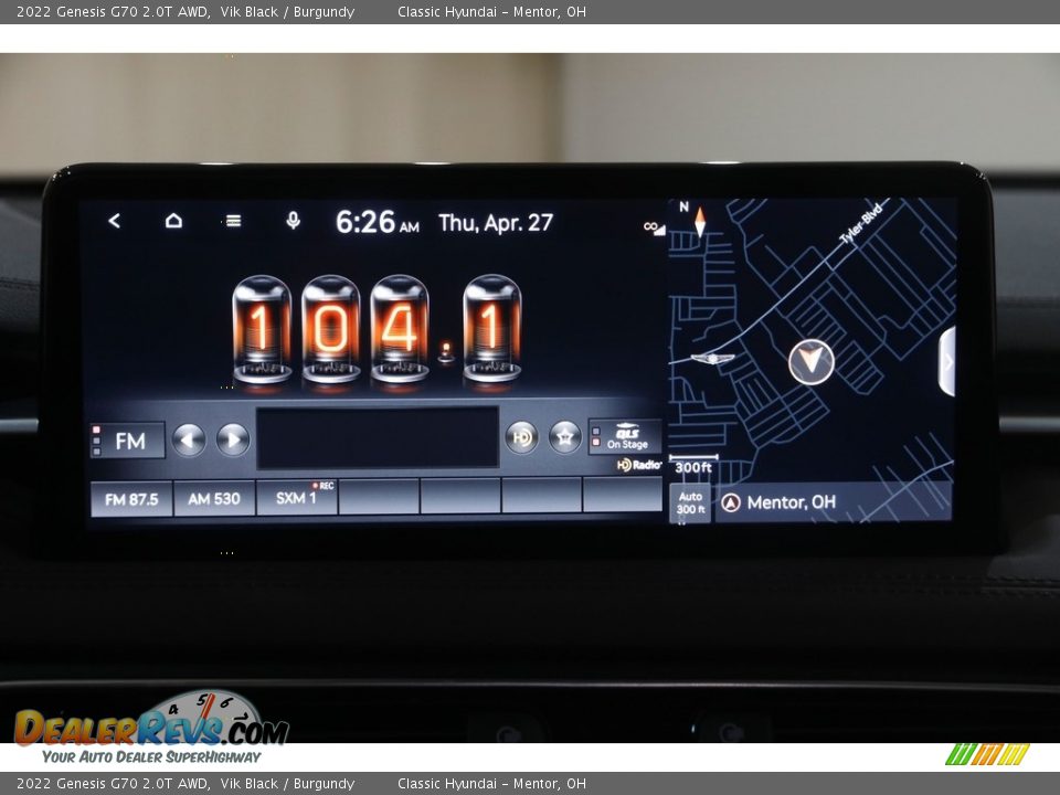 2022 Genesis G70 2.0T AWD Vik Black / Burgundy Photo #14