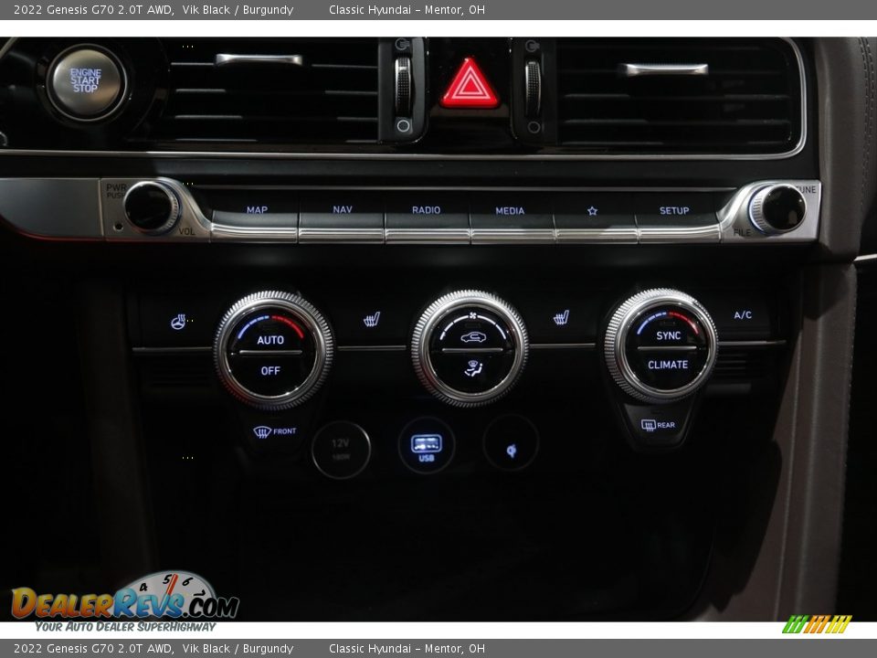 2022 Genesis G70 2.0T AWD Vik Black / Burgundy Photo #17