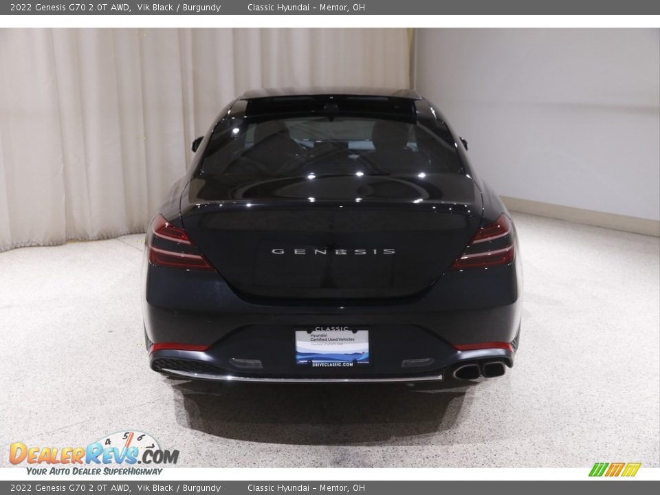 2022 Genesis G70 2.0T AWD Vik Black / Burgundy Photo #24