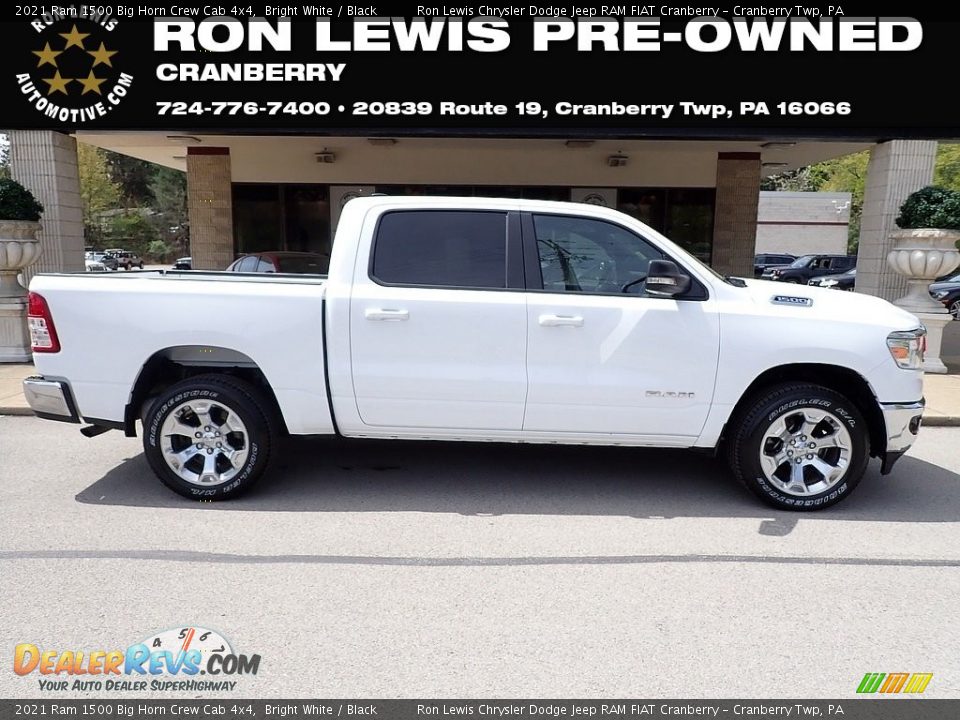 2021 Ram 1500 Big Horn Crew Cab 4x4 Bright White / Black Photo #1