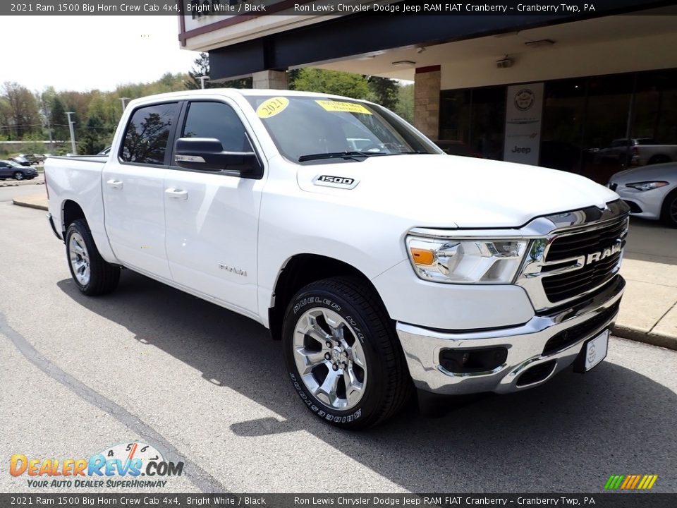 2021 Ram 1500 Big Horn Crew Cab 4x4 Bright White / Black Photo #2