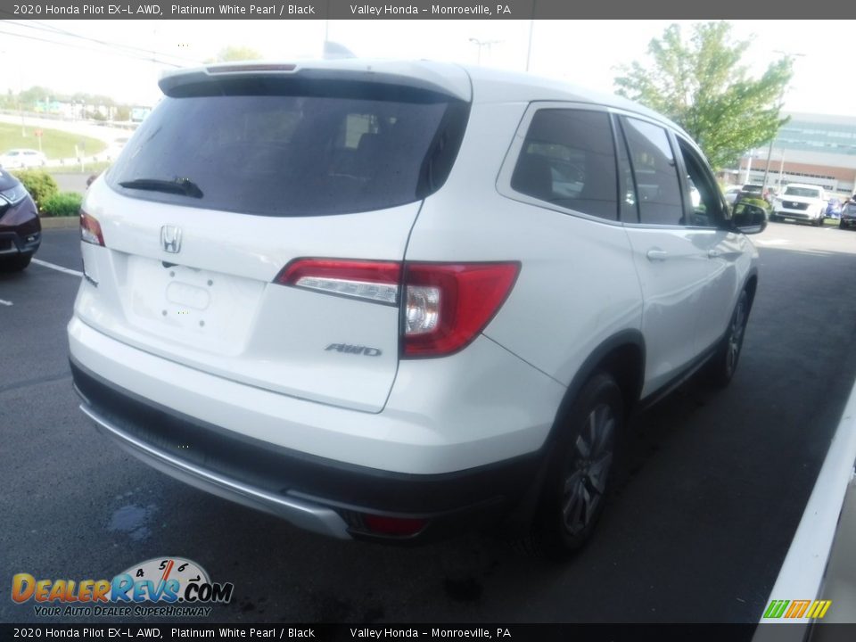 2020 Honda Pilot EX-L AWD Platinum White Pearl / Black Photo #6