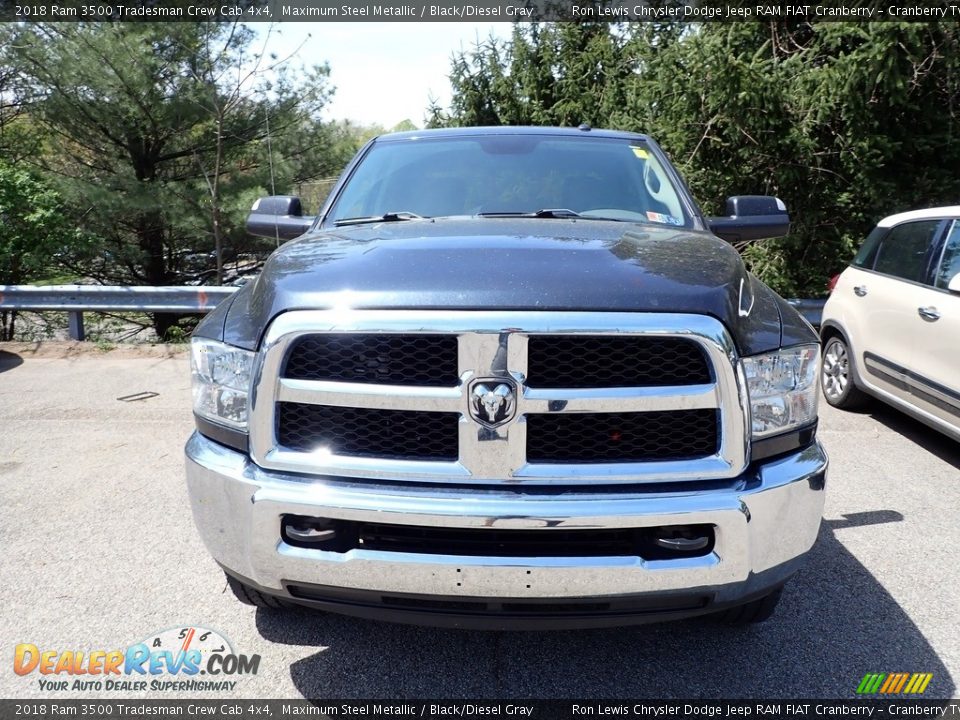 2018 Ram 3500 Tradesman Crew Cab 4x4 Maximum Steel Metallic / Black/Diesel Gray Photo #2