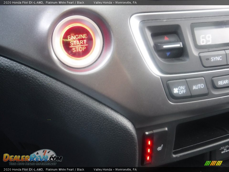 2020 Honda Pilot EX-L AWD Platinum White Pearl / Black Photo #19