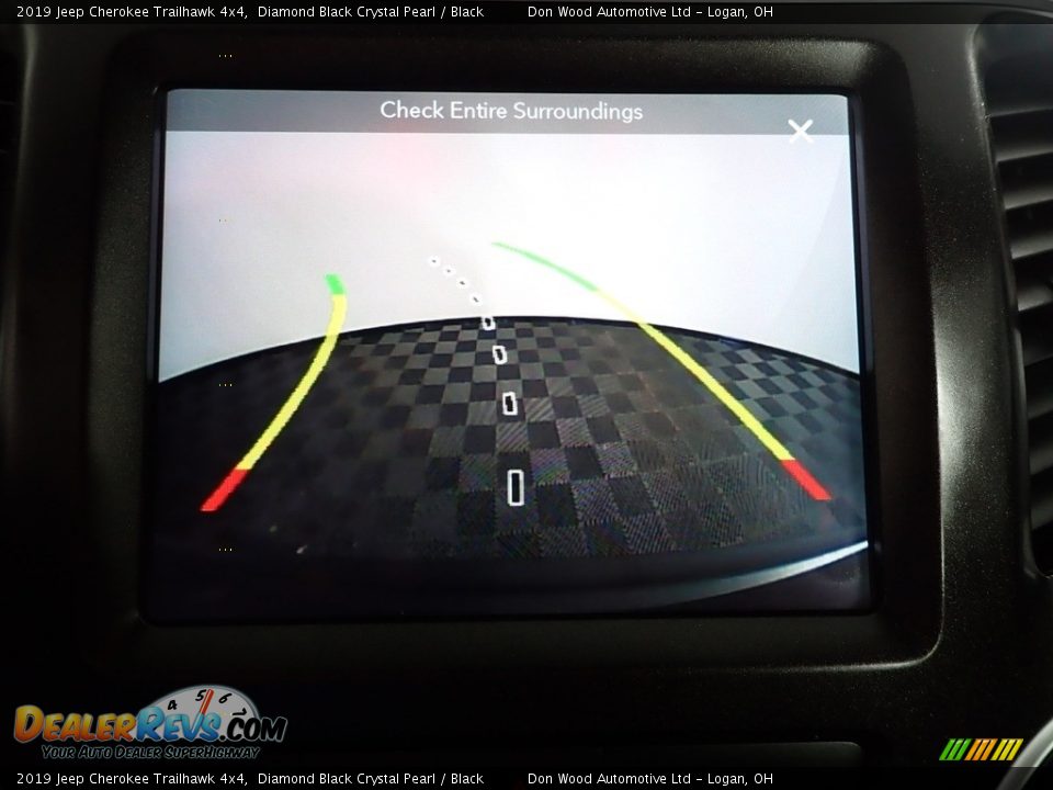 2019 Jeep Cherokee Trailhawk 4x4 Diamond Black Crystal Pearl / Black Photo #4