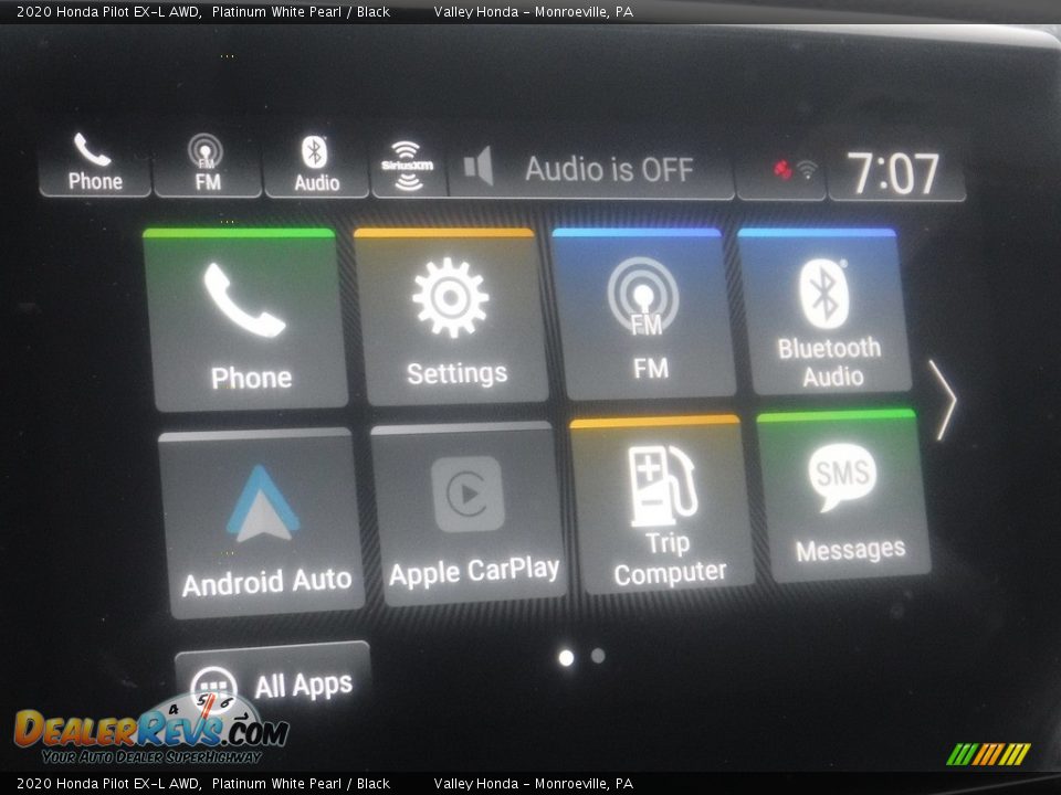 2020 Honda Pilot EX-L AWD Platinum White Pearl / Black Photo #20