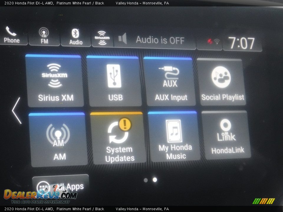 2020 Honda Pilot EX-L AWD Platinum White Pearl / Black Photo #21