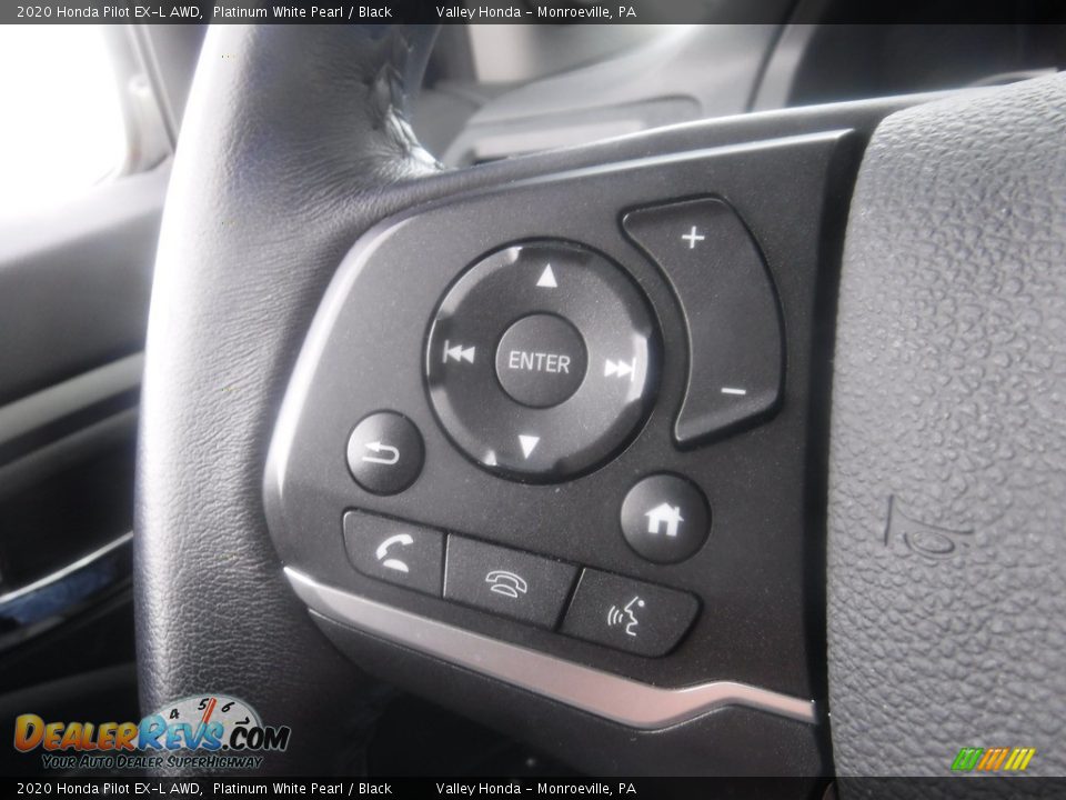 2020 Honda Pilot EX-L AWD Platinum White Pearl / Black Photo #26