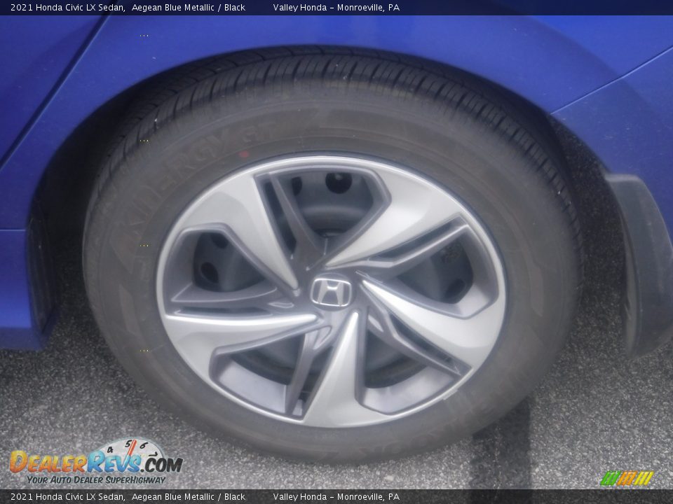 2021 Honda Civic LX Sedan Aegean Blue Metallic / Black Photo #3
