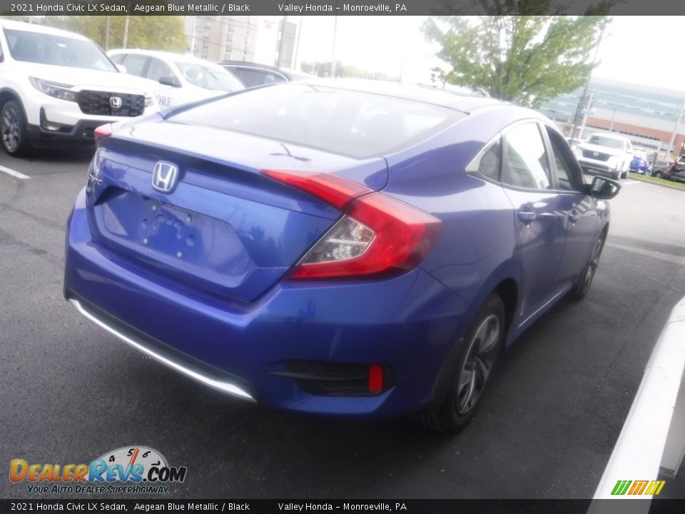2021 Honda Civic LX Sedan Aegean Blue Metallic / Black Photo #6