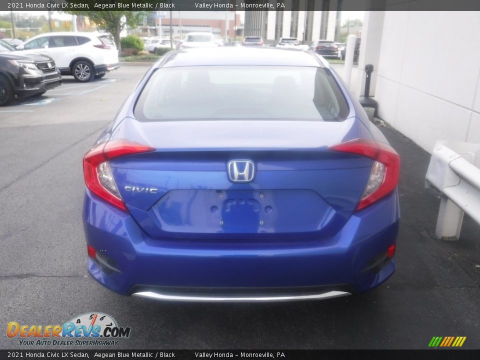 2021 Honda Civic LX Sedan Aegean Blue Metallic / Black Photo #7
