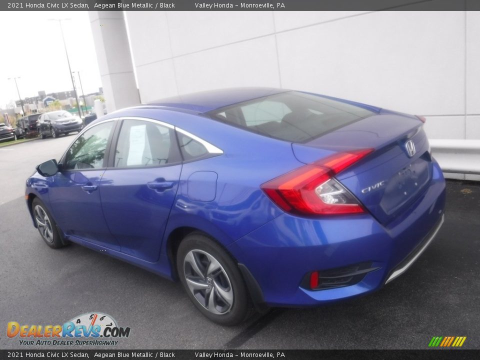 2021 Honda Civic LX Sedan Aegean Blue Metallic / Black Photo #8