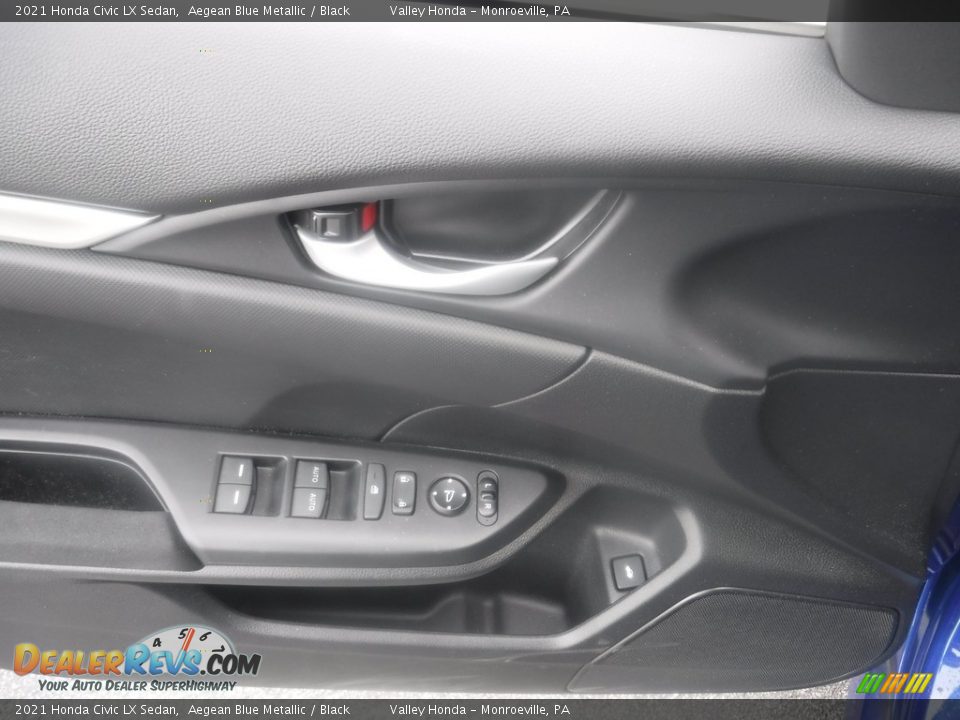 2021 Honda Civic LX Sedan Aegean Blue Metallic / Black Photo #9