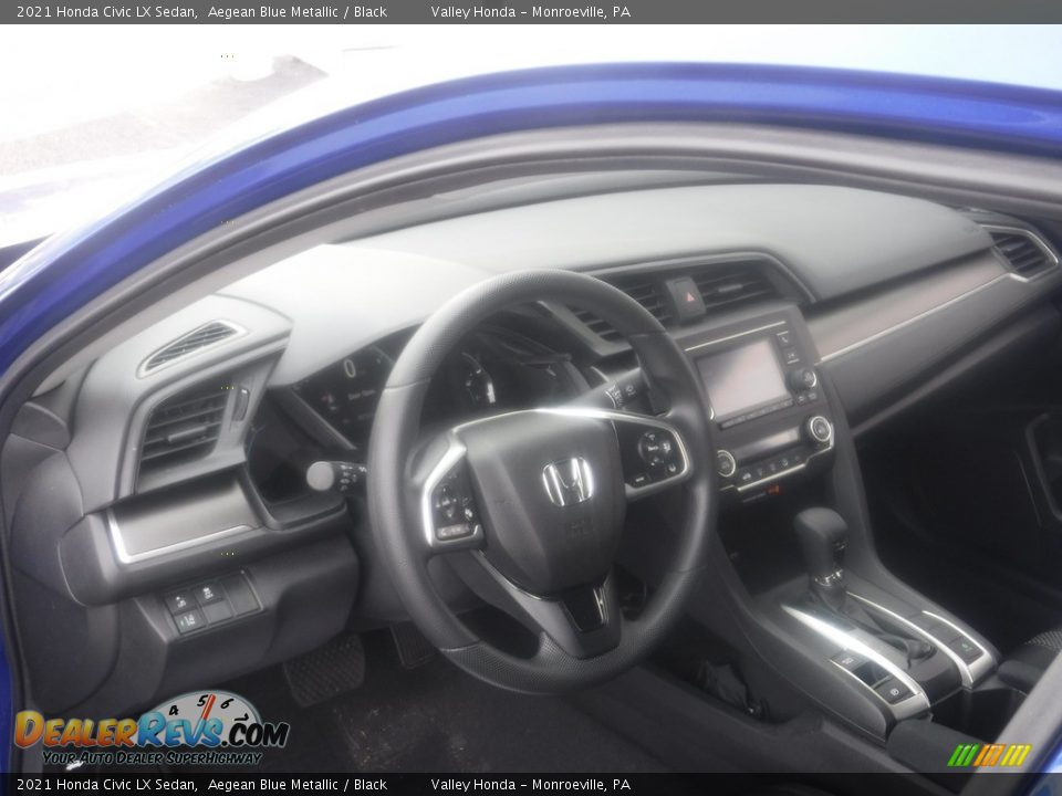 2021 Honda Civic LX Sedan Aegean Blue Metallic / Black Photo #10