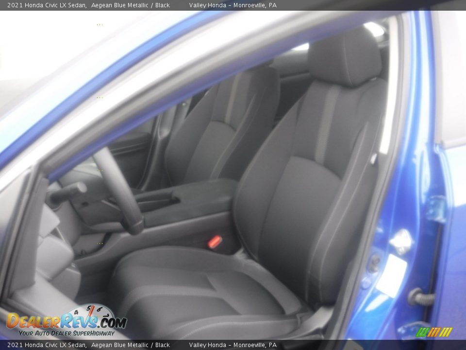 2021 Honda Civic LX Sedan Aegean Blue Metallic / Black Photo #12