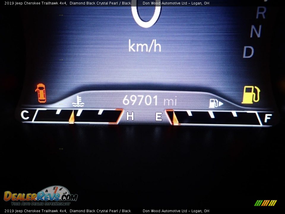 2019 Jeep Cherokee Trailhawk 4x4 Diamond Black Crystal Pearl / Black Photo #32