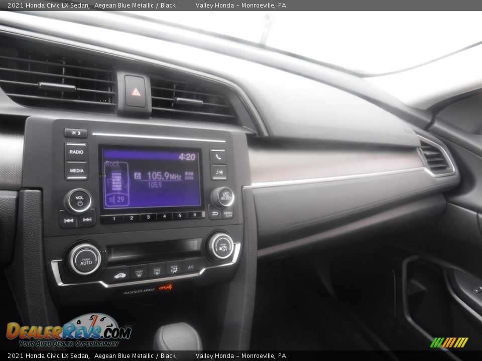 2021 Honda Civic LX Sedan Aegean Blue Metallic / Black Photo #14