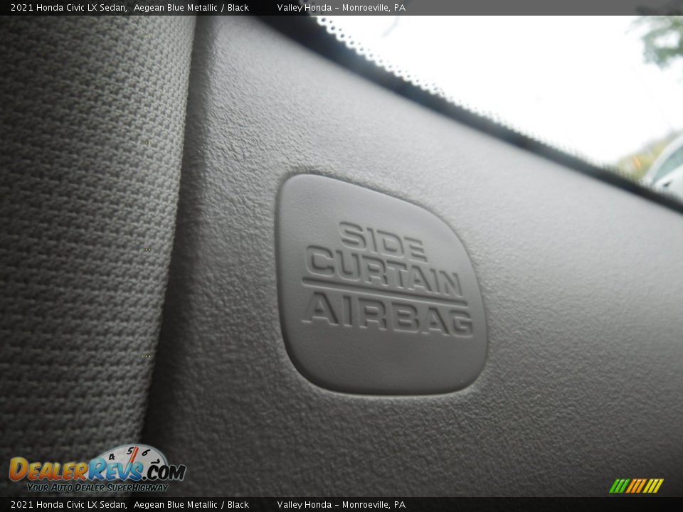 2021 Honda Civic LX Sedan Aegean Blue Metallic / Black Photo #16
