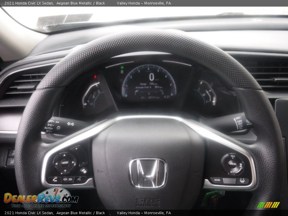 2021 Honda Civic LX Sedan Aegean Blue Metallic / Black Photo #17