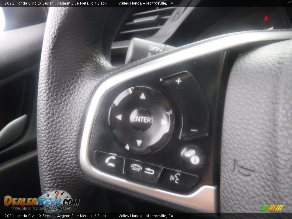 2021 Honda Civic LX Sedan Aegean Blue Metallic / Black Photo #18