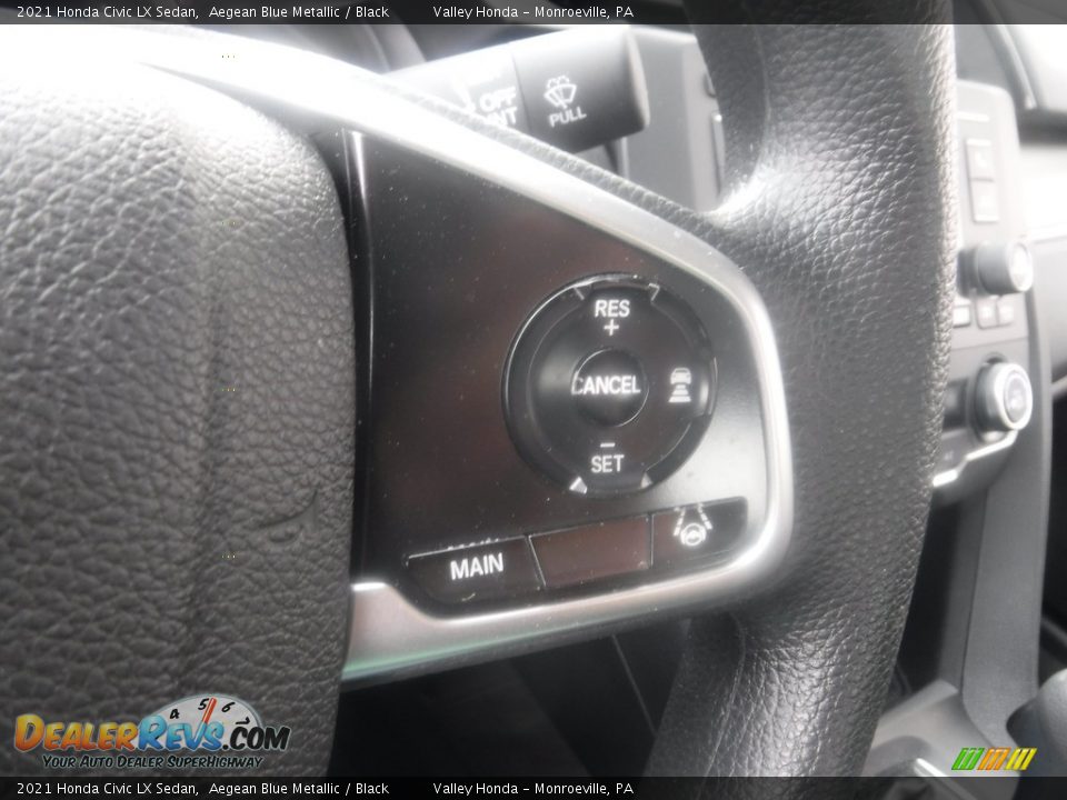 2021 Honda Civic LX Sedan Aegean Blue Metallic / Black Photo #19