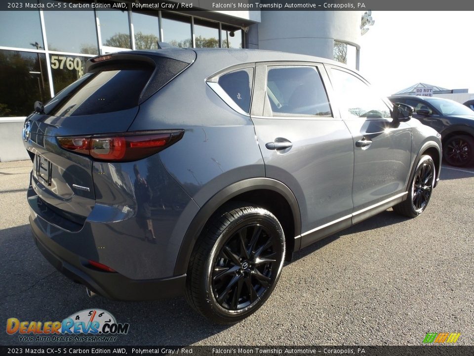 2023 Mazda CX-5 S Carbon Edition AWD Polymetal Gray / Red Photo #2