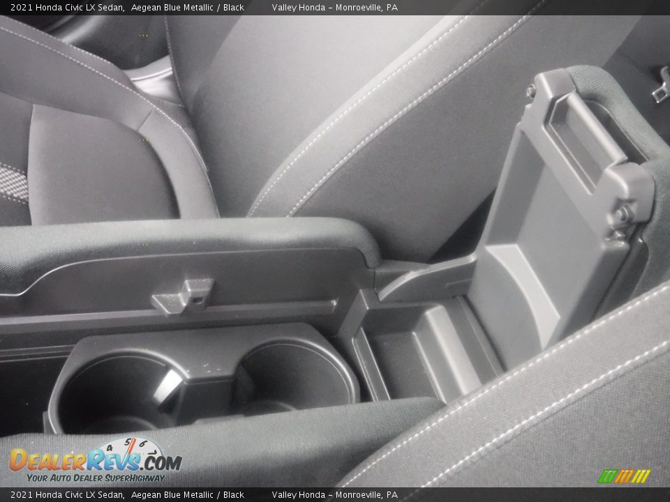 2021 Honda Civic LX Sedan Aegean Blue Metallic / Black Photo #21