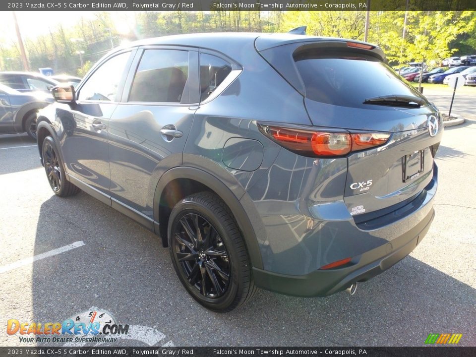 2023 Mazda CX-5 S Carbon Edition AWD Polymetal Gray / Red Photo #5