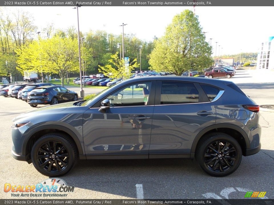2023 Mazda CX-5 S Carbon Edition AWD Polymetal Gray / Red Photo #6