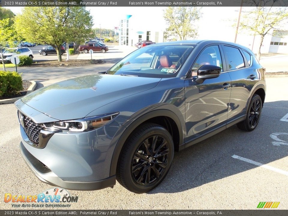 2023 Mazda CX-5 S Carbon Edition AWD Polymetal Gray / Red Photo #7