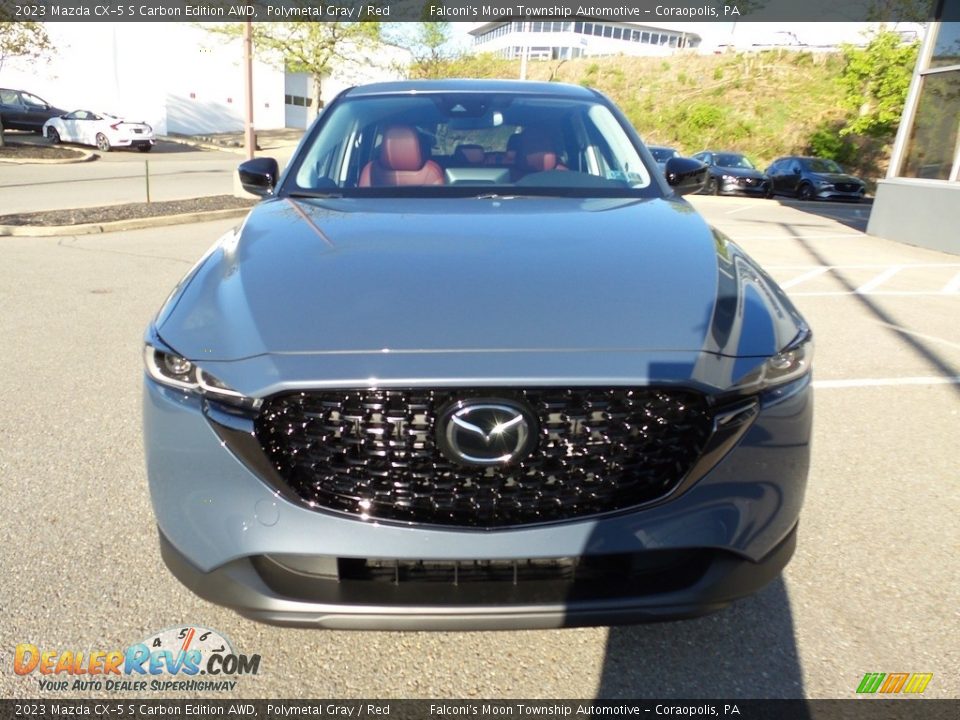 2023 Mazda CX-5 S Carbon Edition AWD Polymetal Gray / Red Photo #8