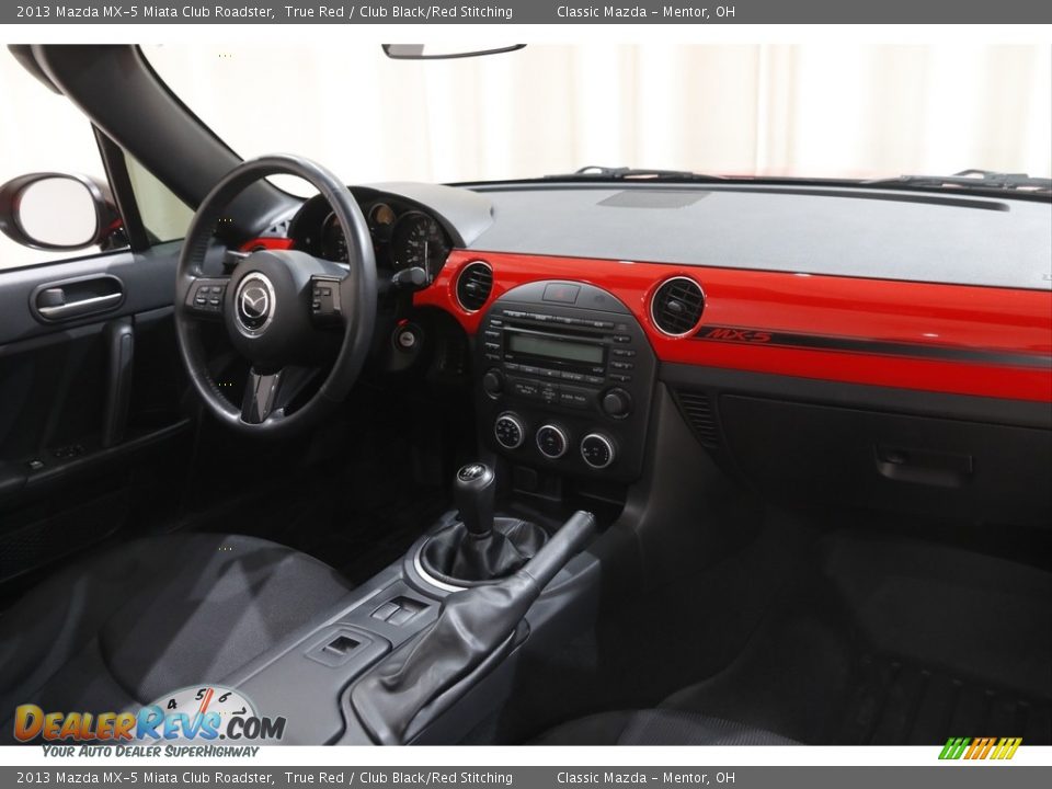 2013 Mazda MX-5 Miata Club Roadster True Red / Club Black/Red Stitching Photo #14