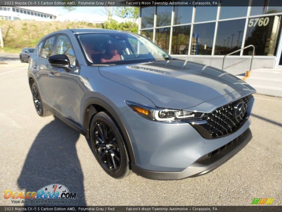 2023 Mazda CX-5 S Carbon Edition AWD Polymetal Gray / Red Photo #9