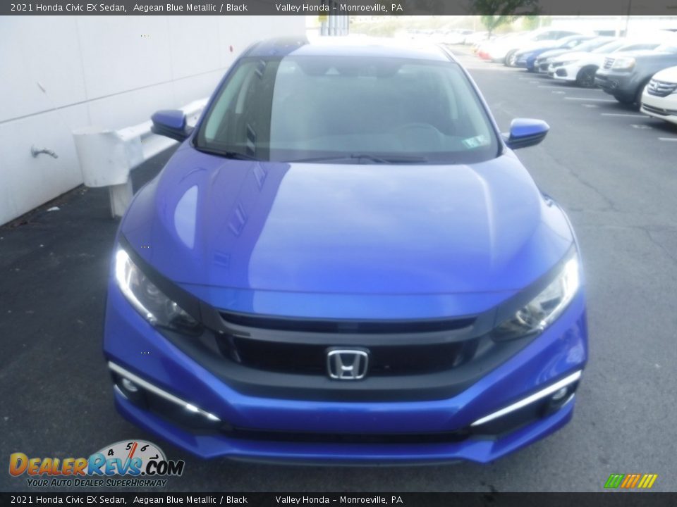 2021 Honda Civic EX Sedan Aegean Blue Metallic / Black Photo #5