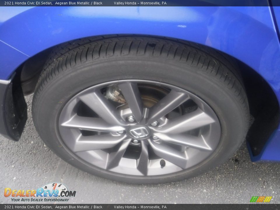 2021 Honda Civic EX Sedan Aegean Blue Metallic / Black Photo #7