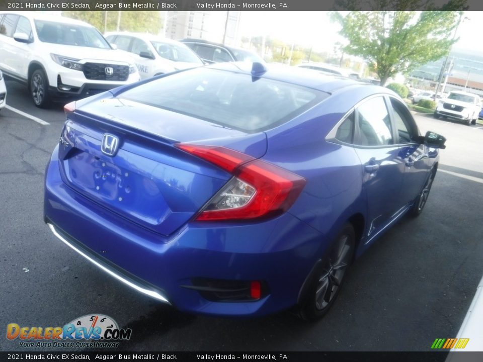 2021 Honda Civic EX Sedan Aegean Blue Metallic / Black Photo #8