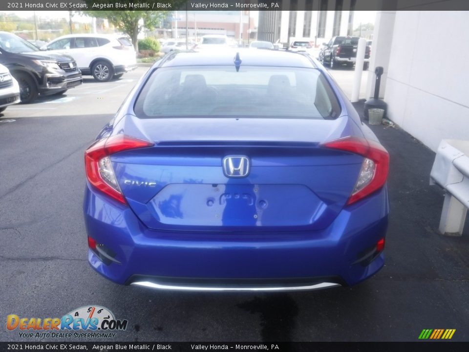 2021 Honda Civic EX Sedan Aegean Blue Metallic / Black Photo #9