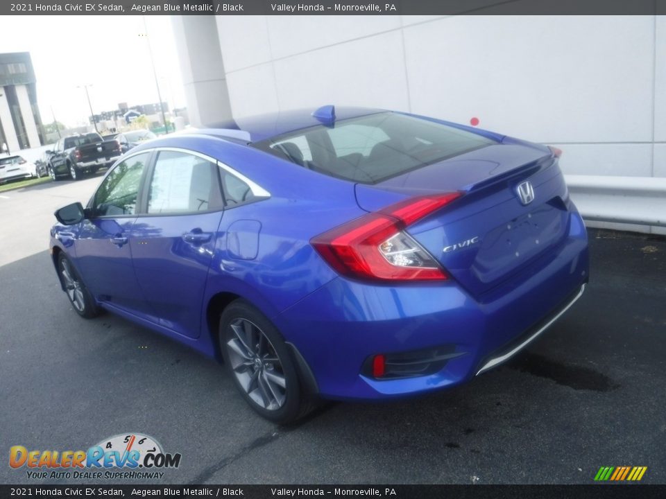 2021 Honda Civic EX Sedan Aegean Blue Metallic / Black Photo #10